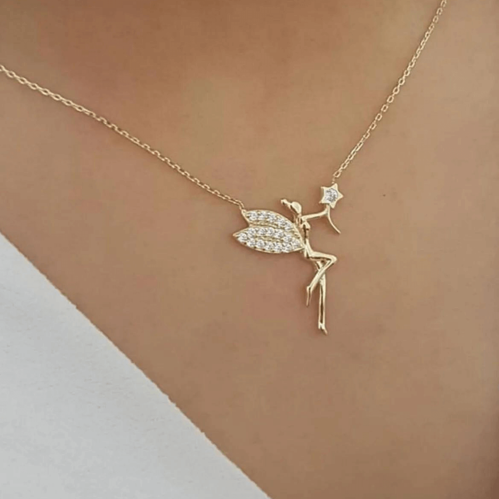 Su Perisi Zirkon Taşlı 925 Ayar Gümüş Kolye