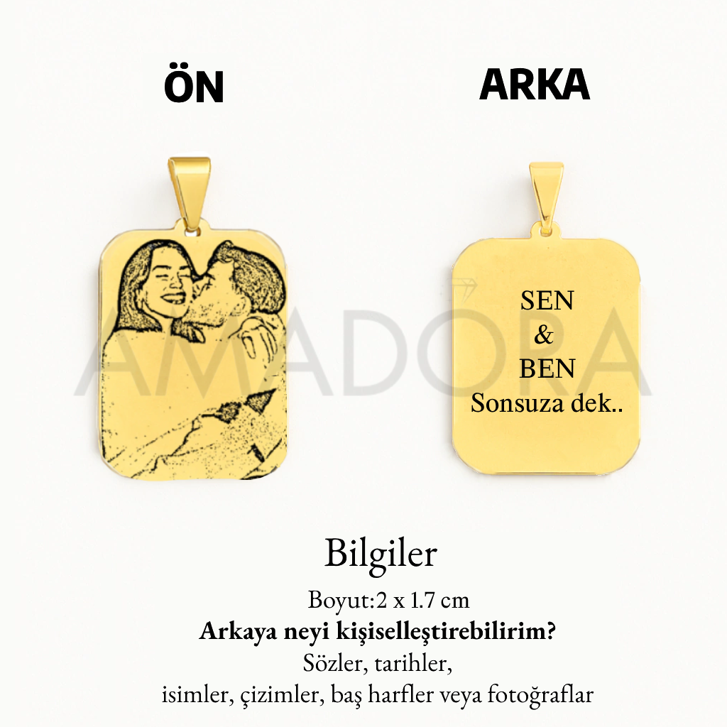 Kişiye Özel Çizim Kolye