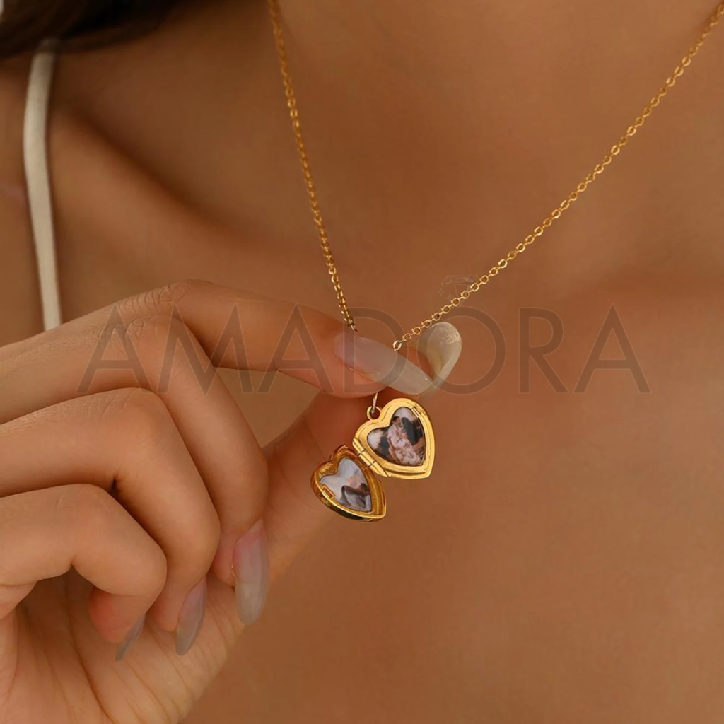 Kalp Kapaklı Kolye