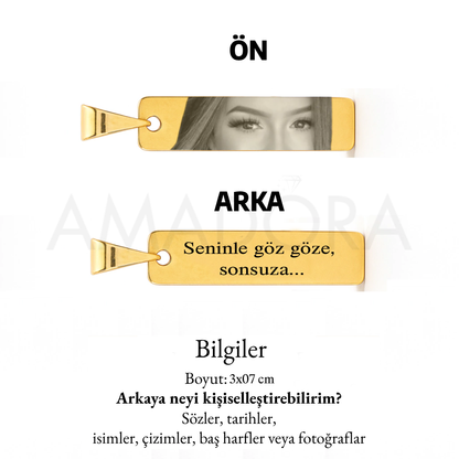 Kişiye Özel Fotoğraflı/Göz Kolye