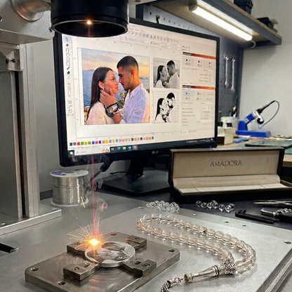 Kişiye Özel Fotoğraflı Tesbih – Lazer Kazıma, Paslanmaz Çelik,